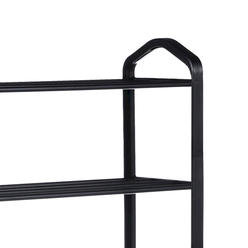 5-Tier Stackable Shoe Rack for 15 Pairs – Black