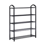 5-Tier Stackable Shoe Rack for 15 Pairs – Black