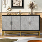 Four-Door Sideboard with Metal Cross Legs