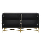 Four-Door Sideboard with Metal Cross Legs