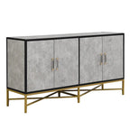 Four-Door Sideboard with Metal Cross Legs