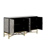 Four-Door Sideboard with Metal Cross Legs