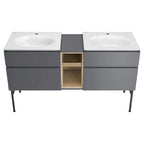 Wall-Mounted Vanity Middle Cabinet with Removable Tray