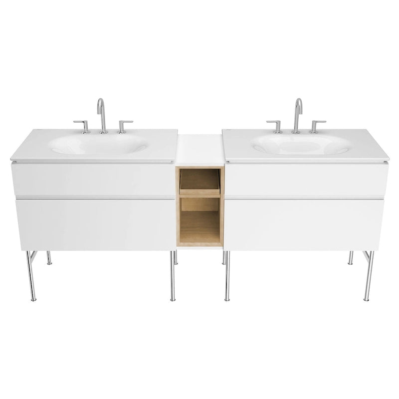 Wall-Mounted Vanity Middle Cabinet with Removable Tray