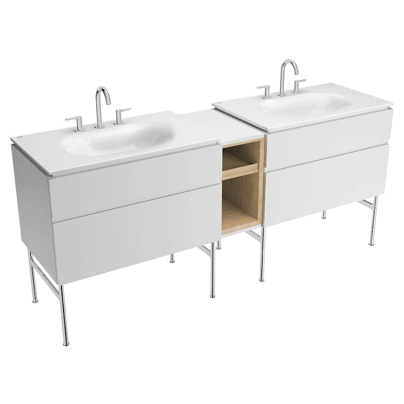 Wall-Mounted Vanity Middle Cabinet with Removable Tray