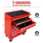 7-Drawer Rolling Tool Chest with Wheels