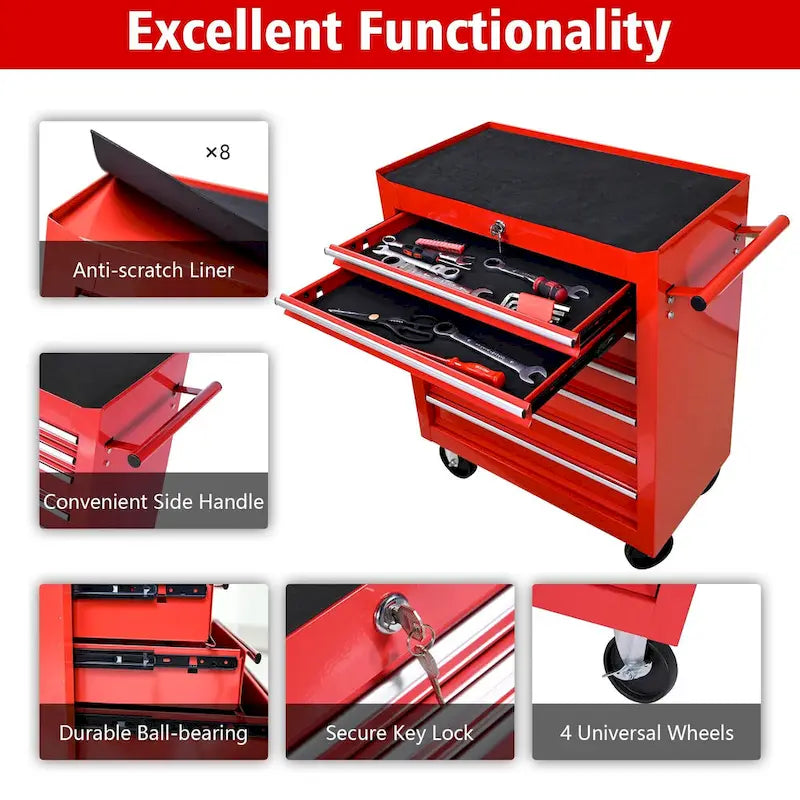 7-Drawer Rolling Tool Chest with Wheels