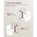 Bathroom Storage Cabinet with Sliding Doors and Adjustable Shelves - 23.6L x 7.9W x 31.5H