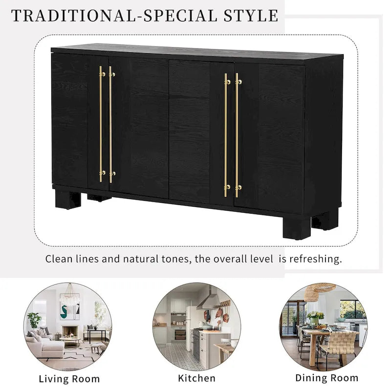 Sideboard Buffet Cabinet with Adjustable Shelves
