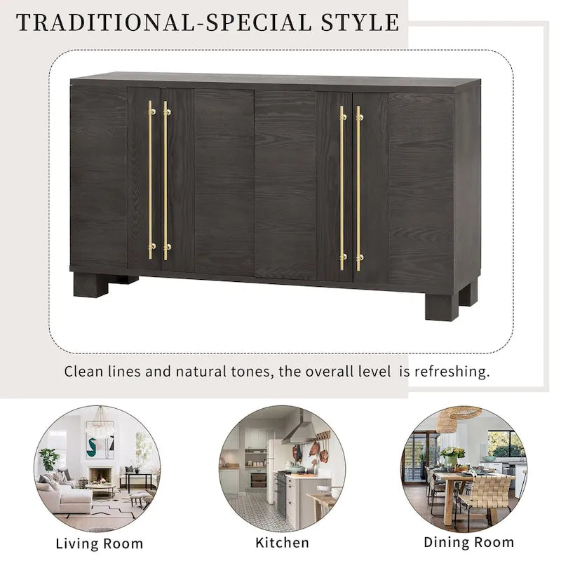 Sideboard Buffet Cabinet with Adjustable Shelves