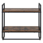 Wall Mounted Bathroom Shelf, Industrial 2-Tier Storage Rack with Towel Bar