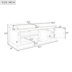 Storage Bench with 4 Doors and Adjustable Shelves