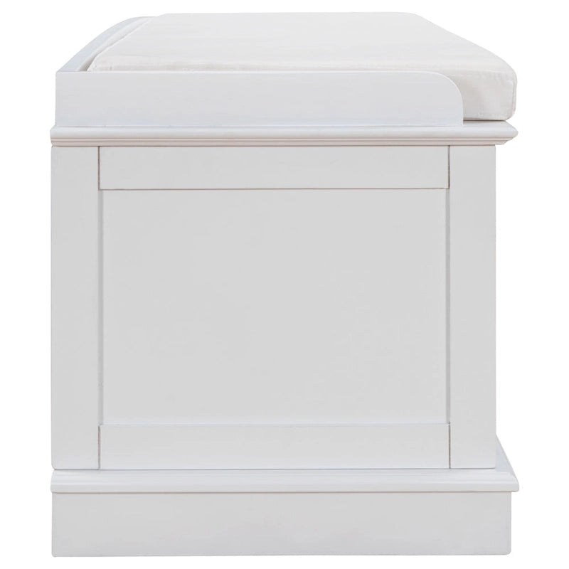 Storage Bench with 4 Doors and Adjustable Shelves