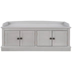 Storage Bench with 4 Doors and Adjustable Shelves