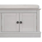 Storage Bench with 4 Doors and Adjustable Shelves
