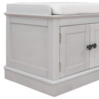 Storage Bench with 4 Doors and Adjustable Shelves