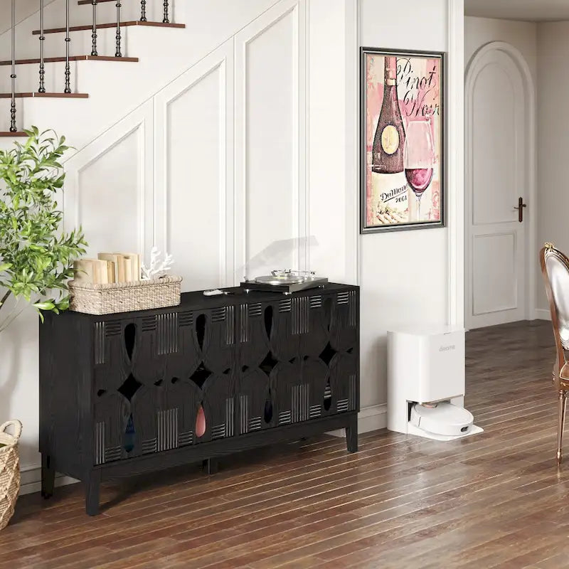 Mid-Century Modern Storage Cabinet with Adjustable Shelves