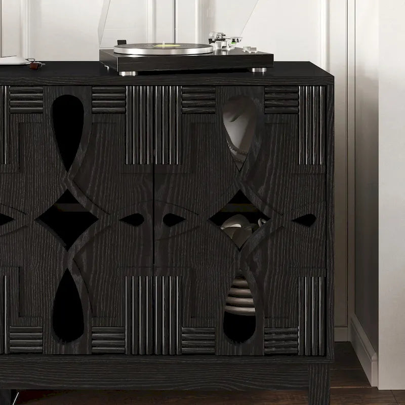 Mid-Century Modern Storage Cabinet with Adjustable Shelves