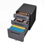 3-Drawer Mobile Filing Cabinet with Lock and Casters