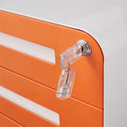 3-Drawer Mobile Filing Cabinet with Lock and Casters