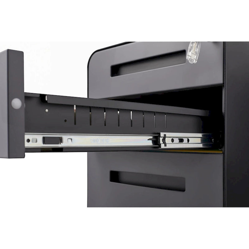 3-Drawer Mobile Filing Cabinet with Lock and Casters