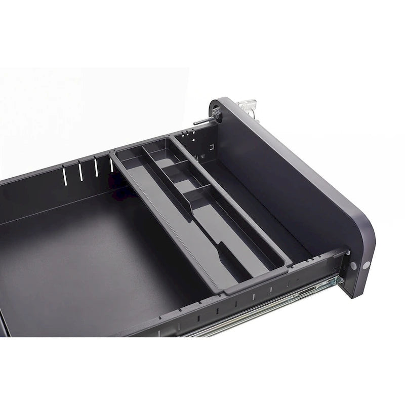 3-Drawer Mobile Filing Cabinet with Lock and Casters