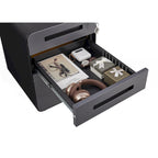 3-Drawer Mobile Filing Cabinet with Lock and Casters