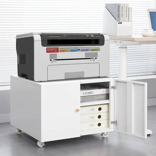 2-Door Printer Stand with Storage