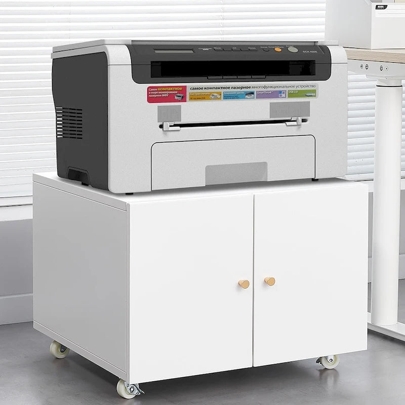 2-Door Printer Stand with Storage