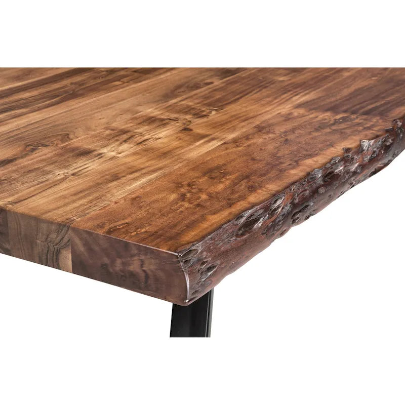 Solid Wood Dining Bench in Natural Acacia