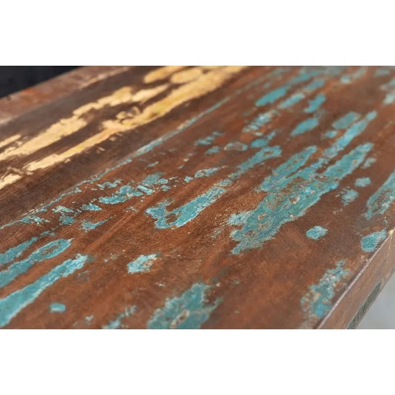 Reclaimed Wood Bench with Metal Legs
