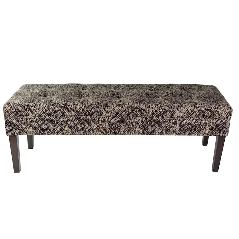 Animal Print Upholstered Indoor Bench