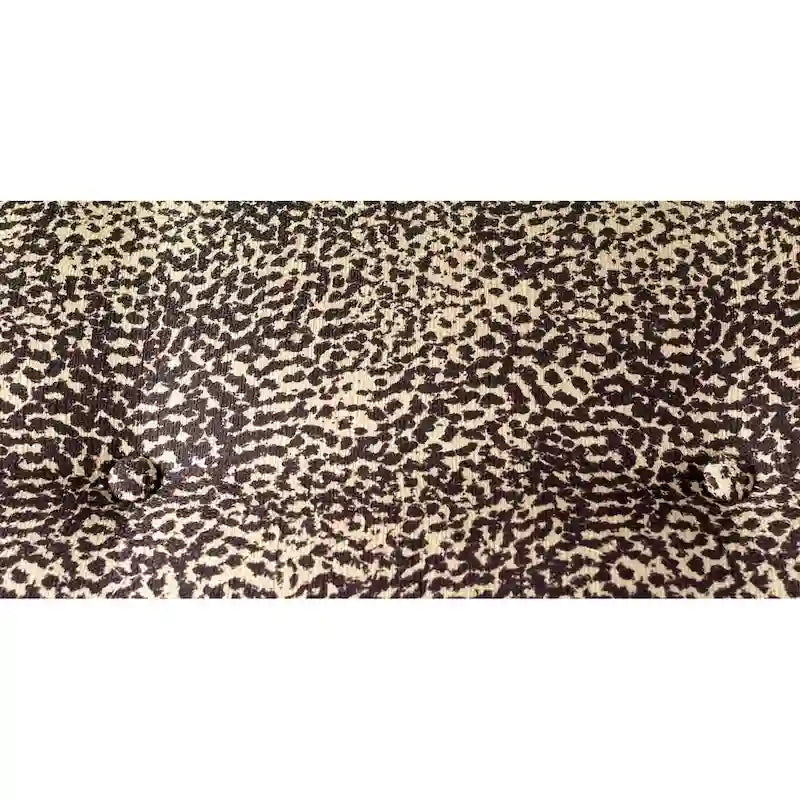 Animal Print Upholstered Indoor Bench