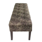 Animal Print Upholstered Indoor Bench