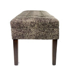 Animal Print Upholstered Indoor Bench
