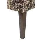 Animal Print Upholstered Indoor Bench
