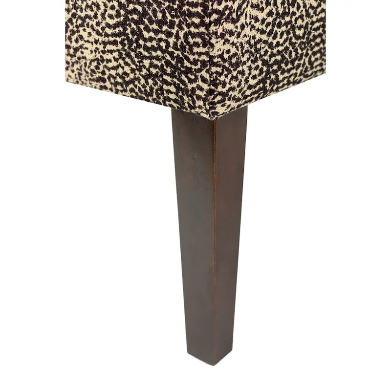 Animal Print Upholstered Indoor Bench