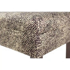 Animal Print Upholstered Indoor Bench