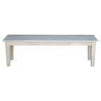 Shaker Style Bench – Unfinished Solid Wood