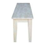 Shaker Style Bench – Unfinished Solid Wood