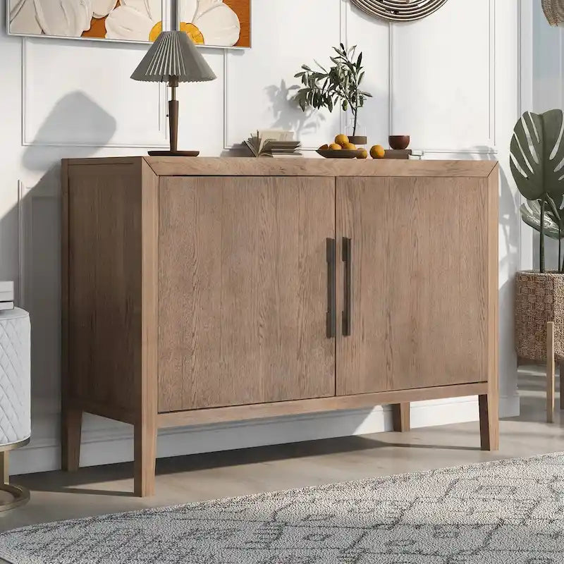 2-Door Storage Cabinet with Adjustable Shelf
