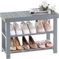3-Tier Bamboo Shoe Rack Bench