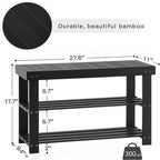 3-Tier Bamboo Shoe Rack Bench