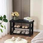 3-Tier Bamboo Shoe Rack Bench