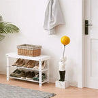 3-Tier Bamboo Shoe Rack Bench