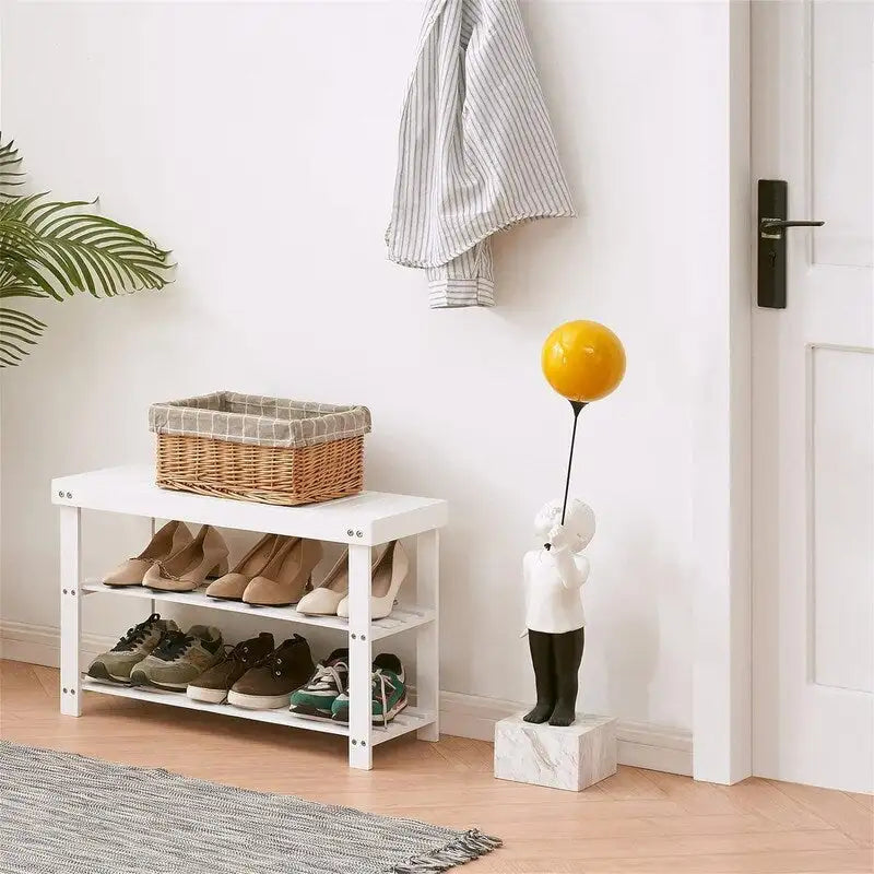 3-Tier Bamboo Shoe Rack Bench