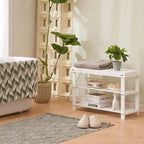 3-Tier Bamboo Shoe Rack Bench