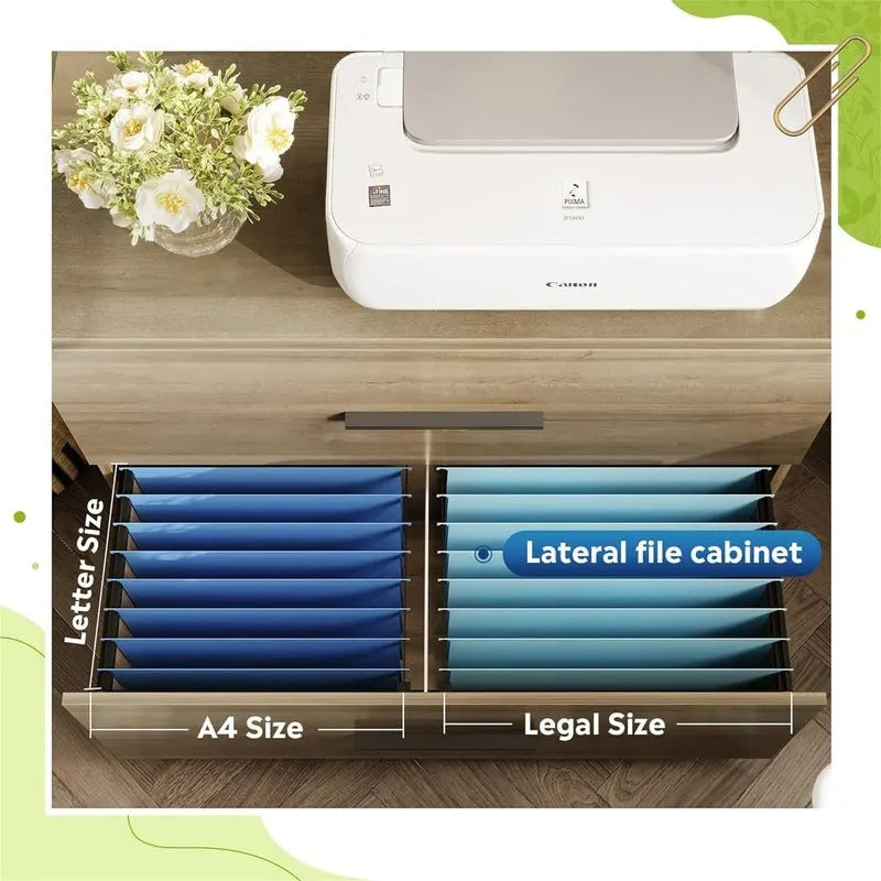 2-Drawer Wood Lateral File Cabinet