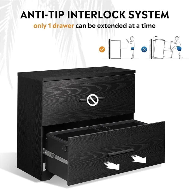 2-Drawer Wood Lateral File Cabinet