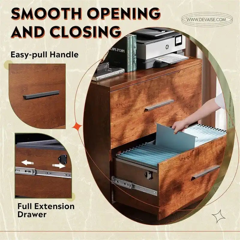 2-Drawer Wood Lateral File Cabinet